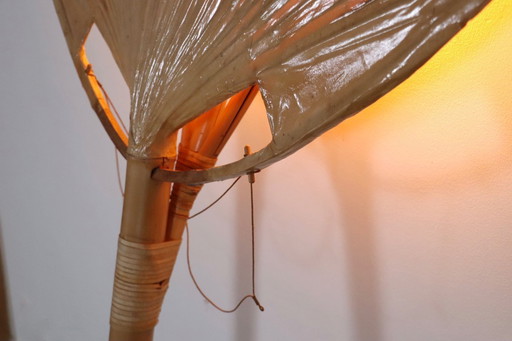 Grand lampadaire Uchiwa par Ingo Maurer pour M Design, Allemagne 1977