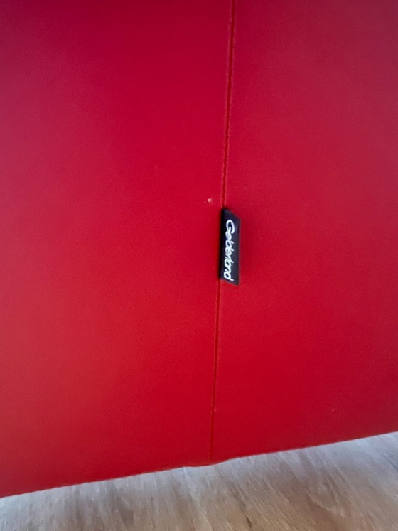 Image 1 of Gelderland Lucca 6772 – 2 fauteuils en cuir + 2 poufs – Cuir rouge