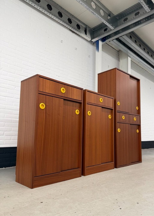 Meuble mural vintage Dycker en 3 pièces