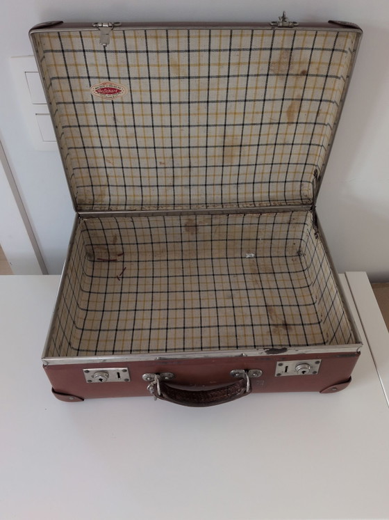 Vintage suitcase, maison j delsaert, Travel bags, Leather, Metal, Black (photo 5 of 8)