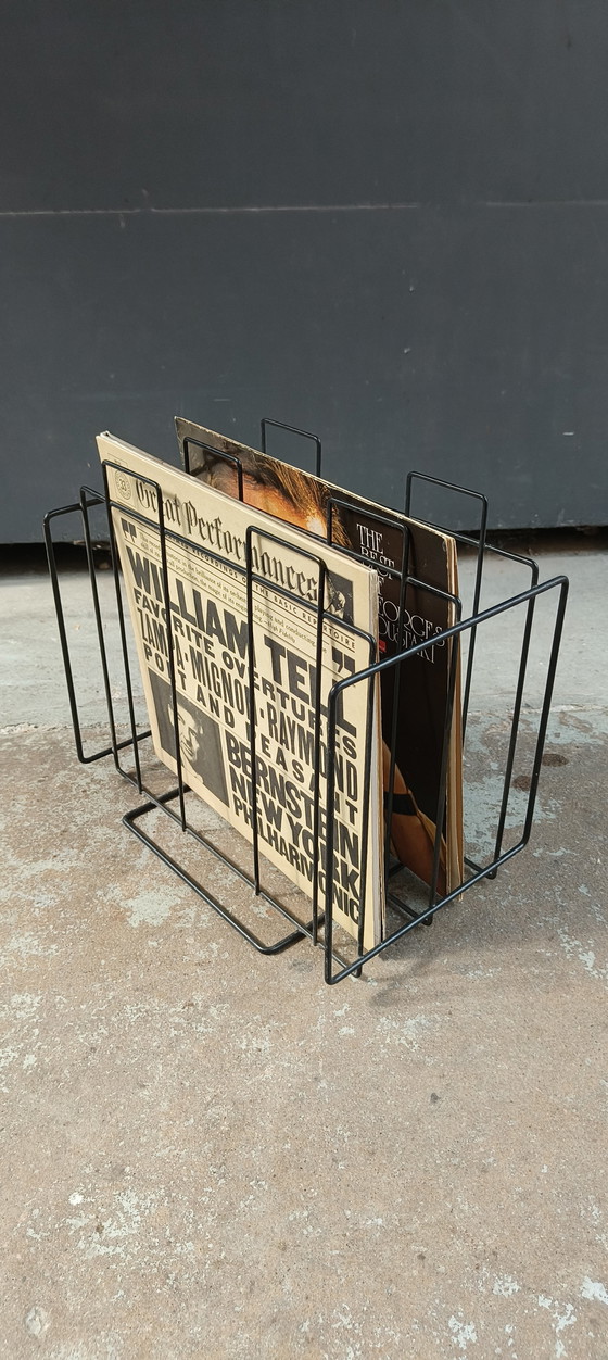 Image 1 of Draadstaal Minimalistisch Vintage Retro Jaren 60 Platenhouder