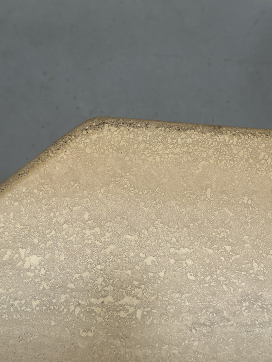 Image 1 of table d'appoint vintage en travertin