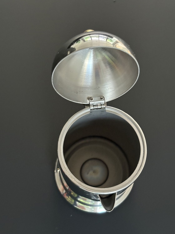 Image 1 of Moka vintage Vev Vigano degli anni '80 in acciaio inox e oro, mai usata.