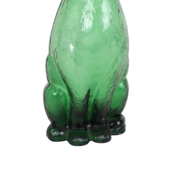Grande caraffa in vetro verde a forma di gatto, Empoli, Italia, 37 cm – Bicchieri e caraffe, Glass (photo 11 of 15)