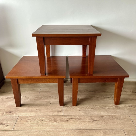 Image 1 of table basse carrée en bois