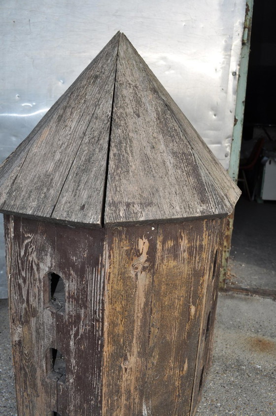 Ungarisches bemaltes Vogelhäuschen, 1950er Jahre – Gartenbedarf (photo 5 of 7)