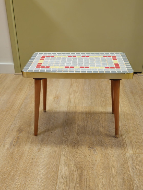 Image 1 of Table d'appoint vintage Table à plantes Mosaïque