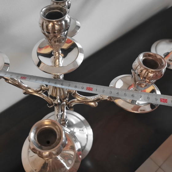 Image 1 of CANDELABROS DE ALPACA CON CONTRASTE