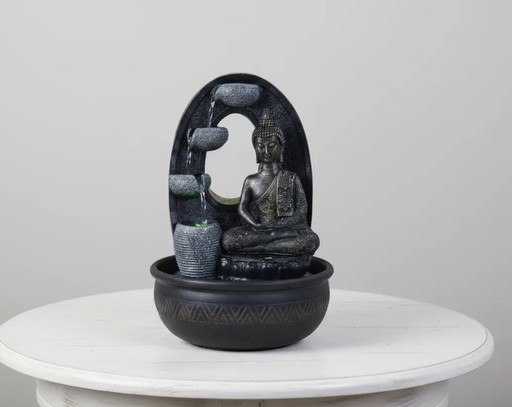 Indoor Buddha Harmony Fountain with 2 Lights