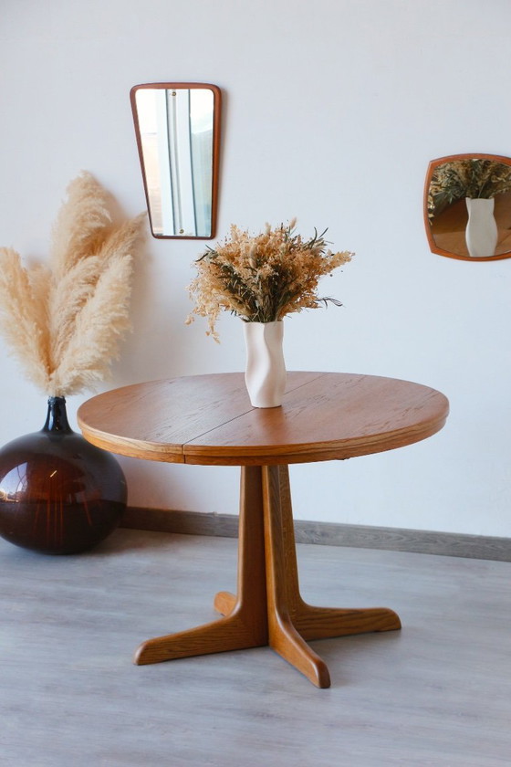 Image 1 of Extendable Vintage Oak Dining Table | Scandinavian Design
