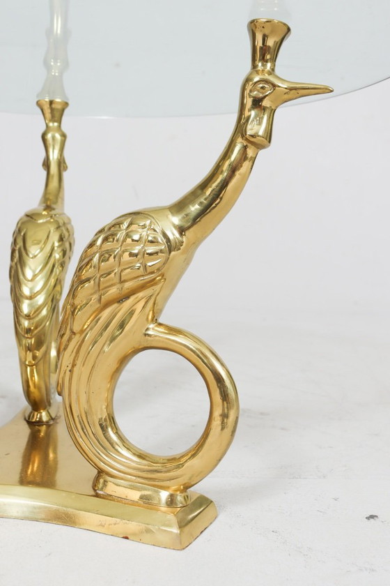 Image 1 of Hollywood Regency Peacock Coffee Table, Skulpturaler Beistelltisch, 1960er Jahre