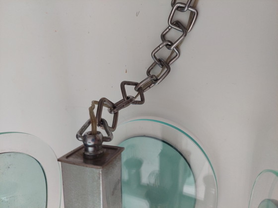 Image 1 of Fonta Arte 1970s Turquoise Glass Pendant Lamp