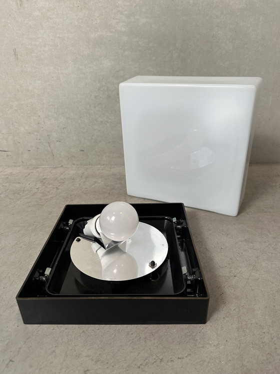 Image 1 of Lampada da soffitto vintage - bachelite e opalina