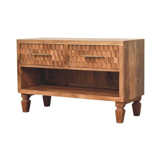 Image 1 of Mango wood cabinet in Golden Teak finish (shoe cabinet)
