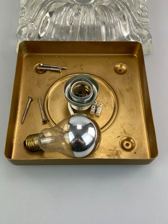 Image 1 of 60's 70's Lampe Lampe murale Lampe Ice Glas Space Age Design 60s