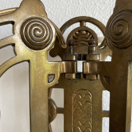 Art Nouveau Style Brass Articulated Double Piano Wall Sconce Lamp, 1900s, 1890s – Wall lights, Bronze (photo 11 of 13)