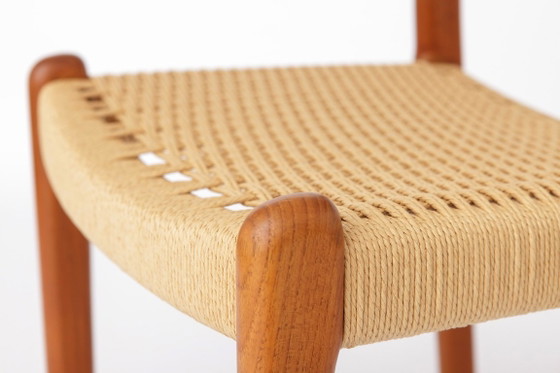 Set di 4 Sedie da pranzo danesi in teak di EMC Møbler, Danish Cord, Danimarca, anni '60-'70 – Wood, Vintage (photo 9 of 10)