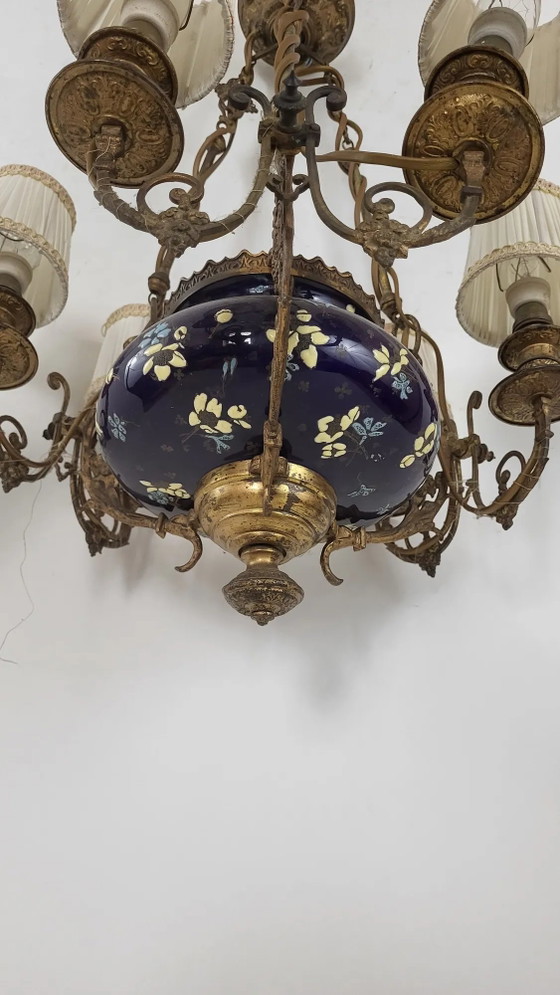 Napoleon III chandelier with 6 arms of light – Brass (photo 6 of 9)
