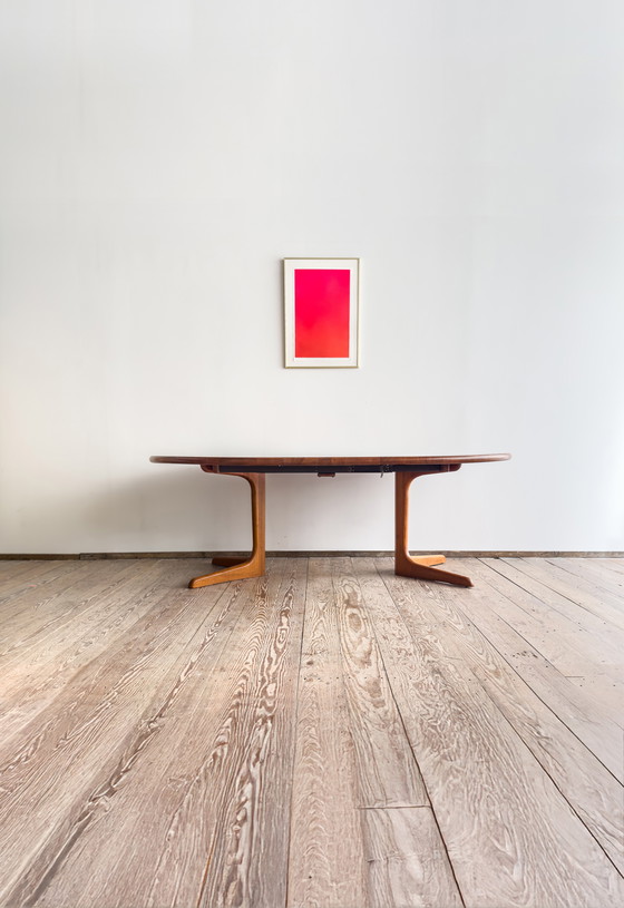 Image 1 of Large Mid Century Modern Danish Oval Dining Table in Teakwood