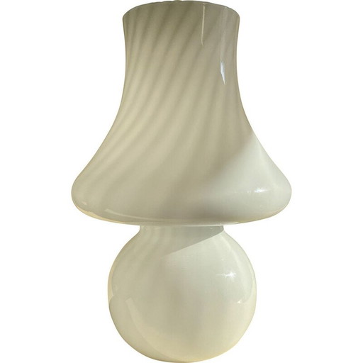 Lámpara vintage XXL con espiral de cristal de Murano, Italia, años 70