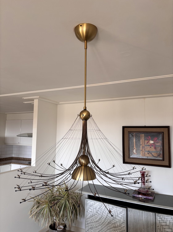 Image 1 of Lampada a sospensione Quasar “Extase” – Design in ottone di Jan Pauwels