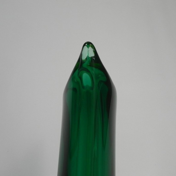 Murano Sommerso Vase in Green and Yellow-Amber Glass, 1960s – Vintage (photo 13 of 14)