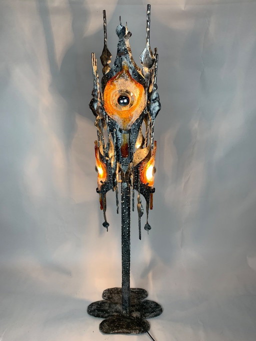Brutalist floor lamp Italy 1970’s