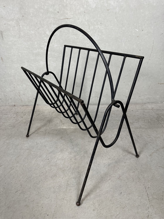 Image 1 of Vintage industriële magazinehouders