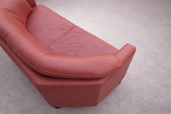 Image 1 of Set of 2 red Leolux sofa's