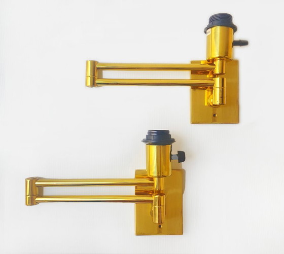 2 Applique a braccio orientabile di George Hansen Metalarte, anni '70 – Brass (photo 3 of 18)