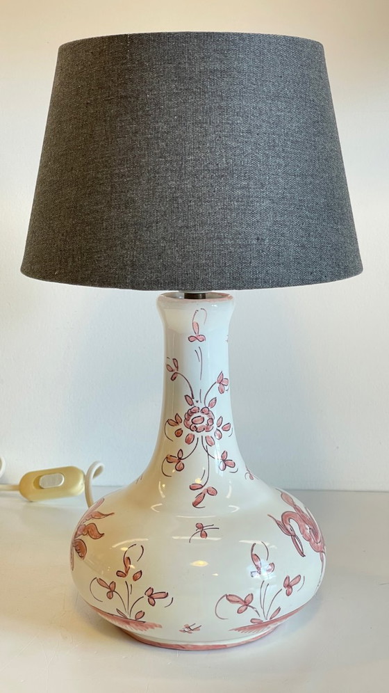 Vintage Du Matet Faience Lamp, France – MATET France, Table lamps, Canvas (photo 11 of 26)