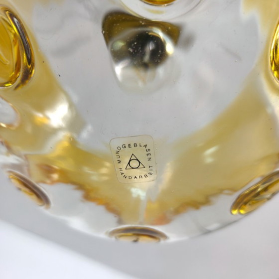 Image 1 of Lampada a sospensione italiana in vetro di Murano anni '60 in ottone con vetro di Murano colorato