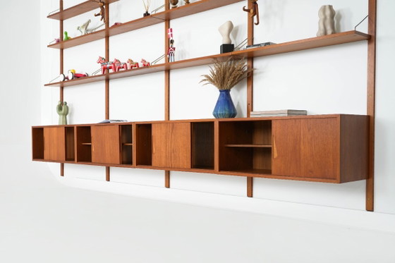 Teak modulair rekkensysteem van Kjell Riise, Brødrene Jåtog Møbelfabrikk, Noorwegen, jaren 60 – Wandrek (photo 23 of 24)