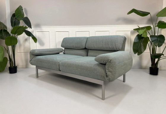 Image 1 of Rolf Benz Plura 380 Sofa Stoff Grau Mint Relaxfunktion
