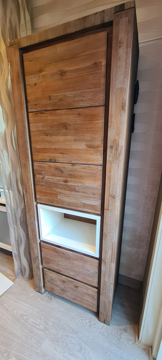 Armadi contenitori Henders en Hazel con due cassetti e illuminazione, Henders & Hazel, MDF, Legno, Marrone (foto 5 di 7)