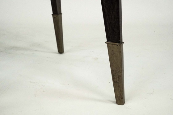 Image 1 of Rare table basse ronde du milieu du siècle, signée Paolo Buffa, Italie, années 1950.