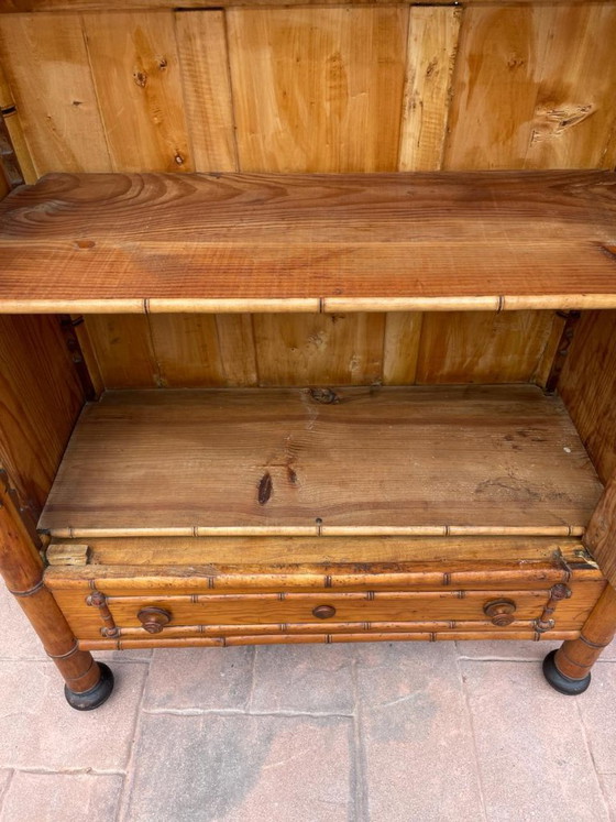 Französischer Aufbewahrungsschrank aus Bambusimitat, 19. Jh. – Holz (photo 7 of 30)
