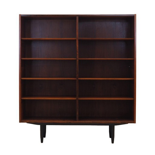 Libreria in palissandro, design danese, anni '70, produttore: Hundevad