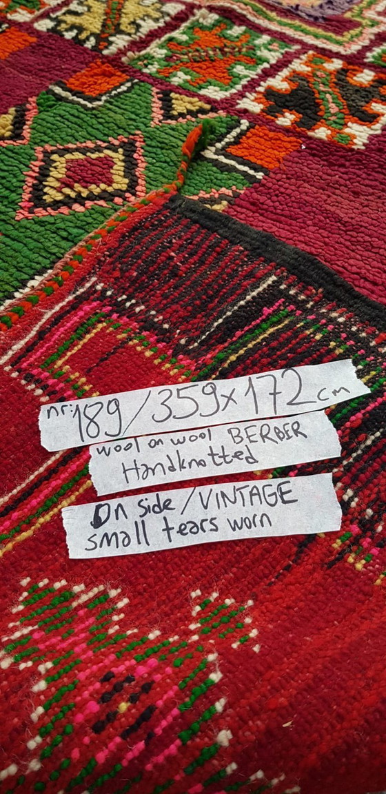 Image 1 of Handgeknoopt Berber kleed wol 359x172cm