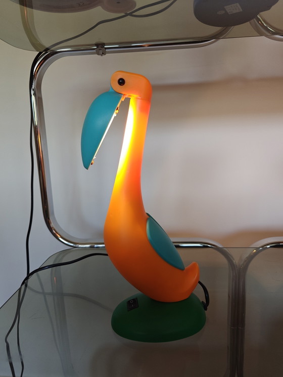 Vintage Flamingo/Penguin Lamp '80 – Table lamps, Plastic (photo 5 of 6)