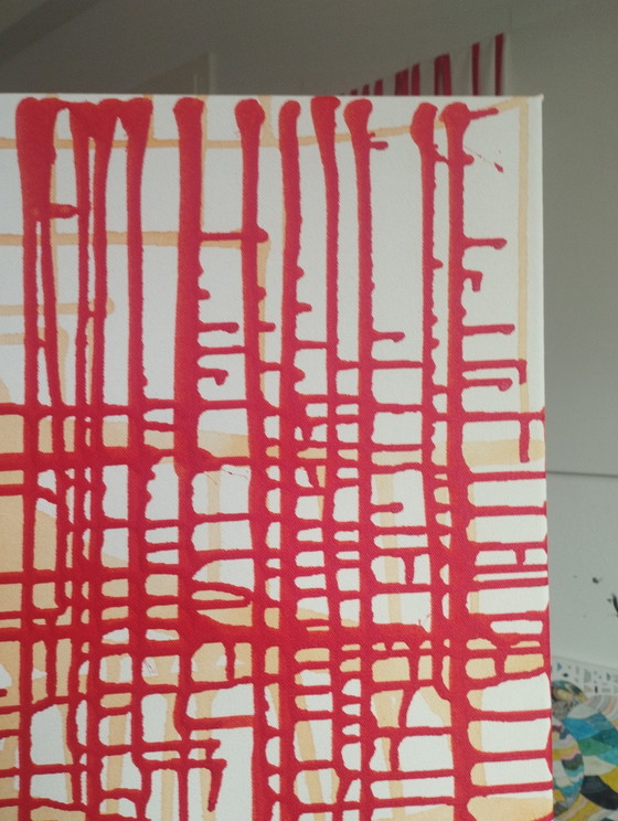 Image 1 of Natia Antadze Abstract Composition Red