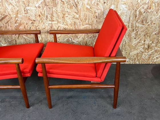 Image 1 of 2x 60's 70's Teak Easy Chair Fauteuil Kai Lyngfeld Larsen Søborg Møbler Danish 60s