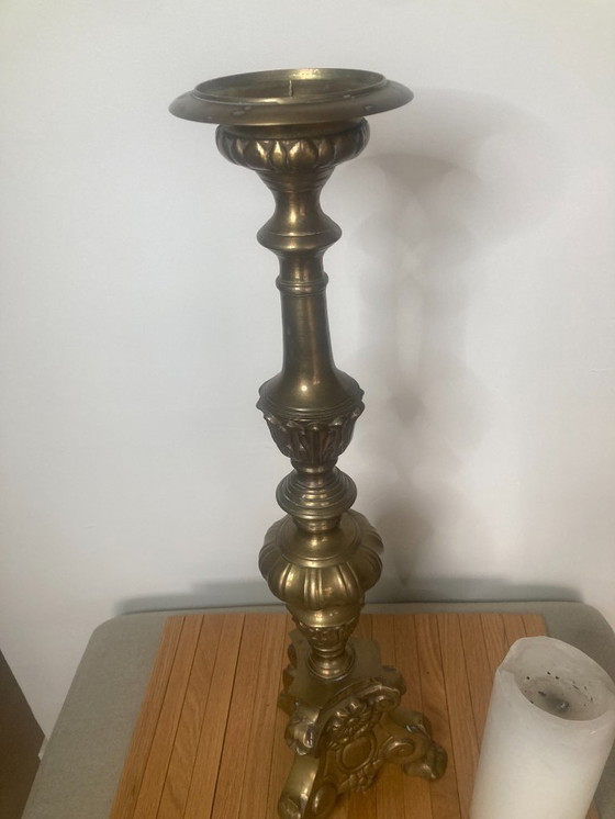 Image 1 of chandelier en laiton antique