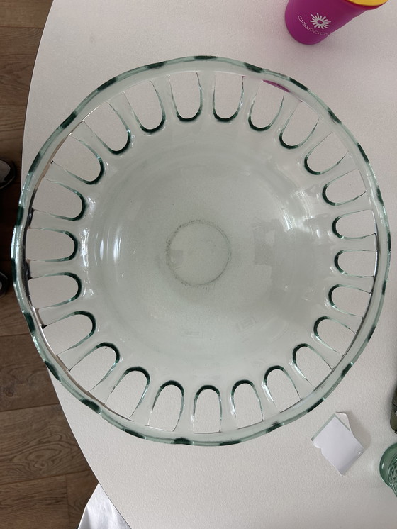 Image 1 of Grand bol en verre style art déco