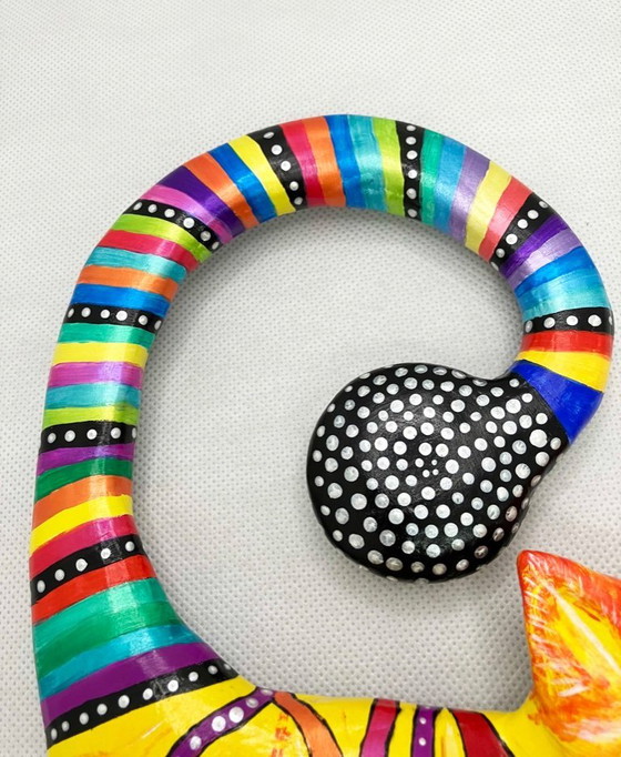 Image 1 of Cat figurine for the wall. Handcrafted by the artist.