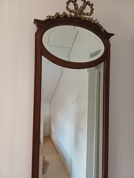 Hoge spiegel mahoniehout