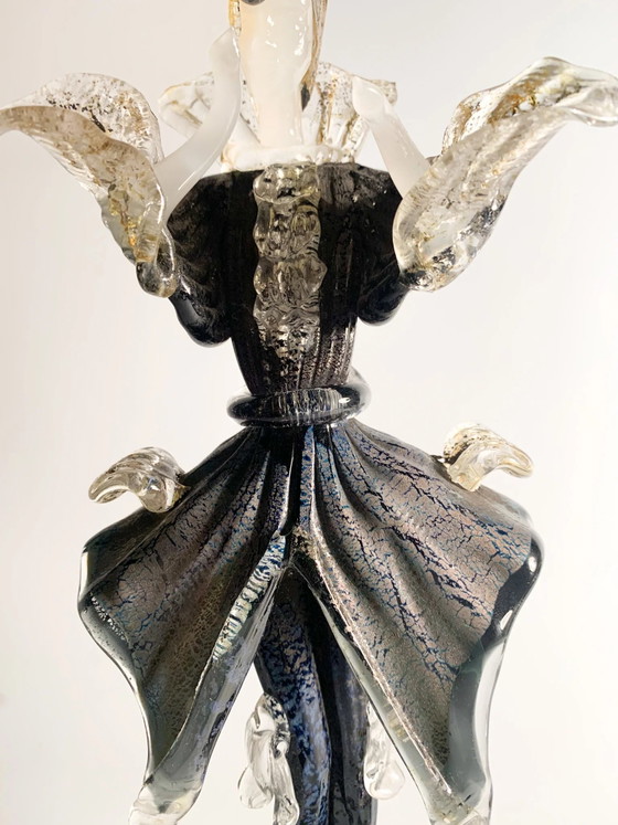 1960s Hand-blown Murano Glass Figurative Statue Attributable to Salviati – Sculpture (photo 3 of 14)