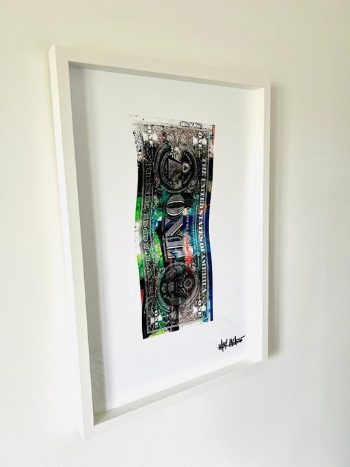 Karl LAGASSE - Art Dollar 37 - Impresión en plexiglás enmarcada