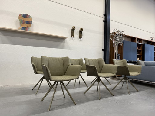 6 Label Vandenberg Gustav Je Dining Chairs Green