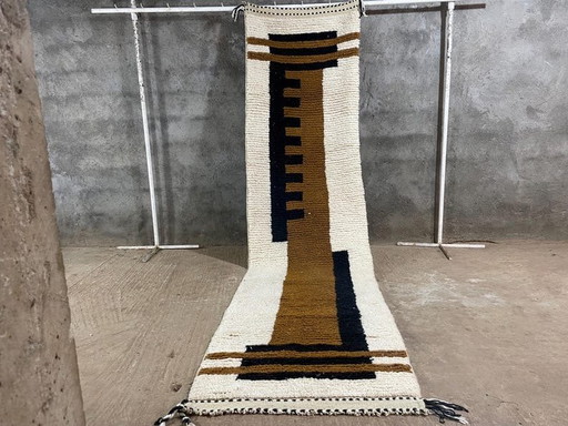 Tappeto Berbero in Lana per Corridoio Tessuto a Mano Tradizionale Misura 75/300 Cm – Alessi, vloerkleden en tapijten, Wool